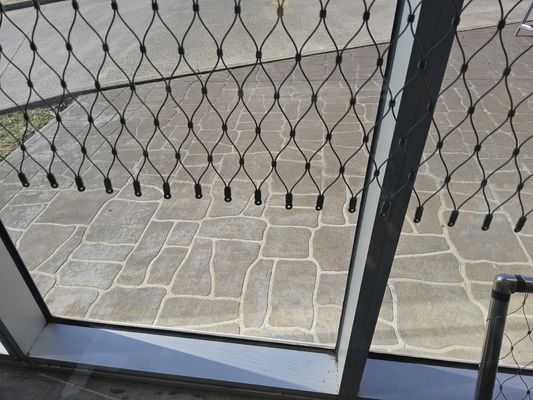 X flexible tiende la cuerda de acero Mesh For Balustrade de 1.2m m