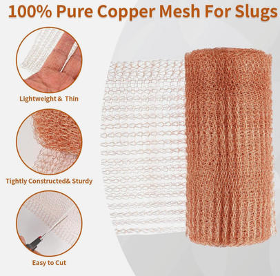 5 Inch x 20Ft 100% Pure Copper Mesh Roll Rodent Control Copper Wool for Slugs