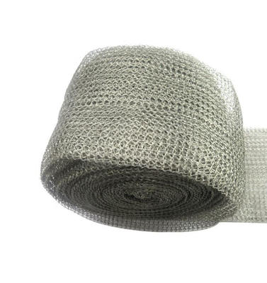 Customized 100% Copper/Stainless Steel Wire Knitted 0.1MMx0.3MM Knitted Wire Mesh
