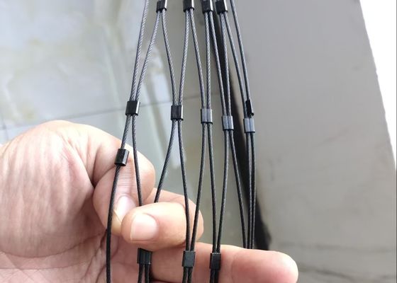Ferrule Type Stainless Steel 316 Rope Mesh For Balustrade