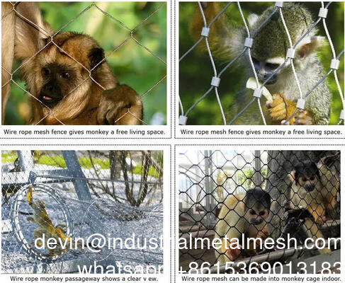 Malla de alambre de acero inoxidable flexible de diamante de 2 mm de diámetro, férula de cable de acero inoxidable 304 316