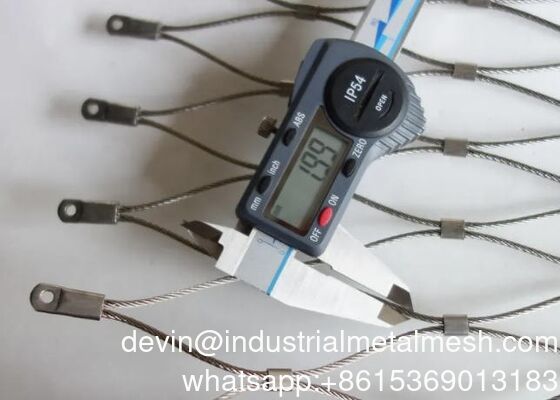 Decoración X-Tend Cuerda de Acero Inoxidable Valla de Malla de Diamante para Animales de Zoológico