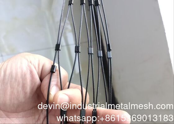 Tipo de férula personalizado Inox 316 Red de cable de acero inoxidable flexible Malla Webnet X Tend
