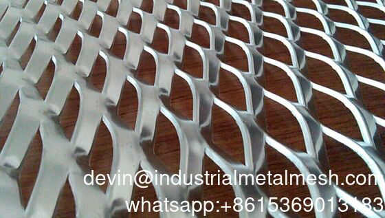 Malla expandida de alta resistencia, de alta resistencia, aplanada y resistente a la intemperie para rejillas de piso de construcción, peldaños de escaleras, pisos, ladrillos de concreto y andamios