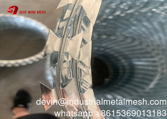 Malla de alambre de púas soldada con cuchilla de afeitar de apertura de 75x150 mm para panel de valla