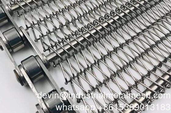 Malla de cinta espiral SS304 para secador y enfriador