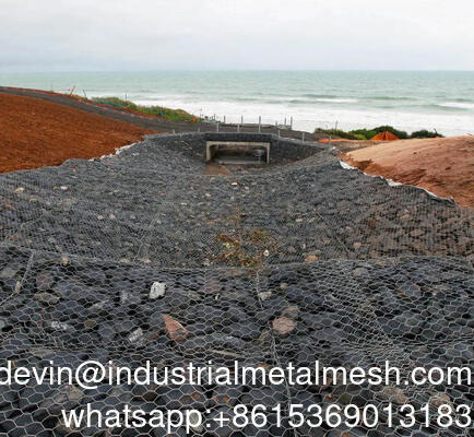 Rejilla de alambre galvanizado de gabión de panal de miel de acero para trabajos de ingeniería civil