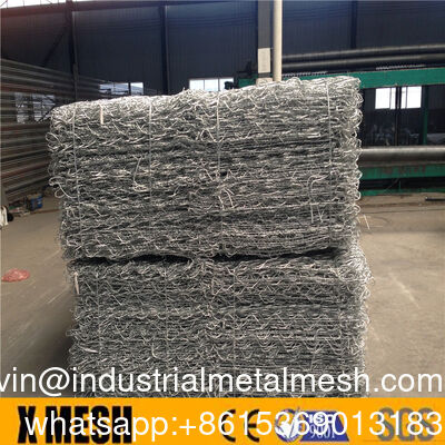 Protección de pendiente Gabion Net Hot-DIP Galvanizado Acero de alambre de malla