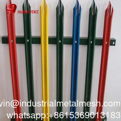 Wholesale Powder Coated W D Pale Round/Single/Triple Pointed Security Fencing Palisade Fence