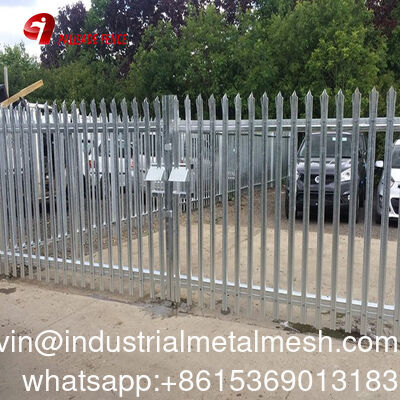Valla de Palisada con Punta de Lanza de Acero Angular