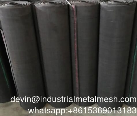 Malla de alambre de acero inoxidable de tejido liso de 0,02-5,0 mm / Malla de alambre de acero dulce / Tela de alambre de hierro negro