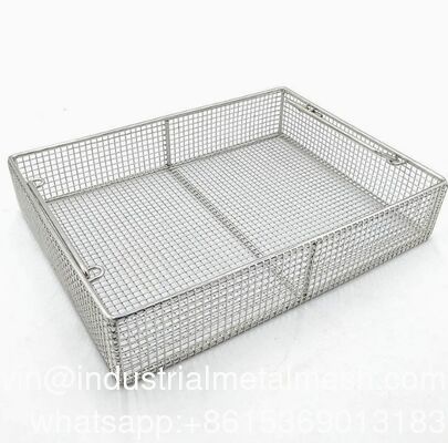 Cesta de red de metal personalizada Cesta de malla de alambre de acero inoxidable para freír cocinar