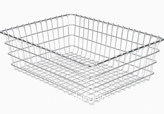 Cesta de acero inoxidable de grado alimenticio, tamaño y forma personalizados, cesta de alambre manual para drenaje, almacenamiento de artículos diversos, drenaje de platos, secado de frutas