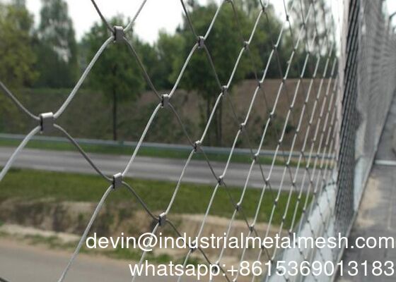 X-Tend de acero inoxidable Zoo Bird Aviary Red / escalera de barandilla de protección de cerca de cuerda de malla