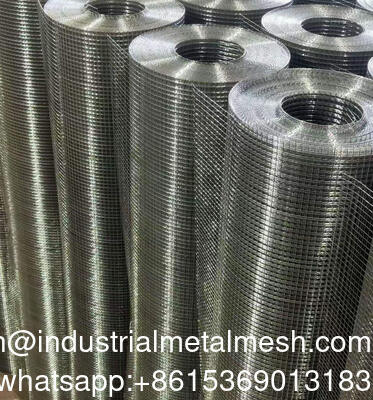 Tela metálica de acero con agujeros estándar de 1/4" y 1/2" en rollos de malla de alambre soldado galvanizado para cercas de animales