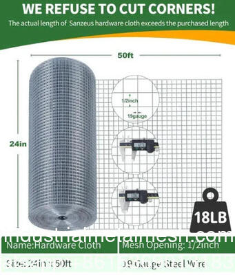 Rollo de malla de alambre soldado galvanizado - Ideal para diversas aplicaciones
