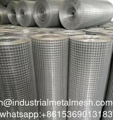 Malla galvanizada 1x1 pulgada rollo de malla soldada 1x30m