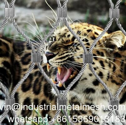 Malla de Cuerda de Alambre Tejido Diamante para Cercado de Zoológico