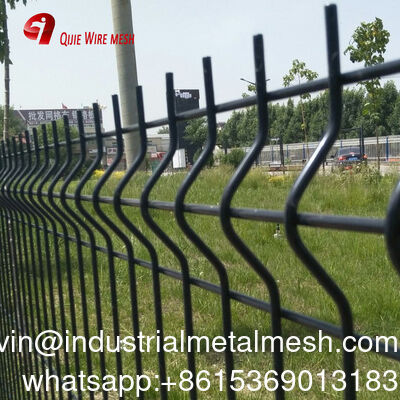 Hot-DIP Galvanized Wire Mesh Fence PVC Coated 3D Bending Fence Triangle 3D Curved Fence