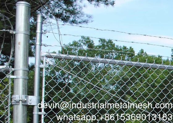 Cercas de enlace de cadena galvanizadas versátiles para obras de construcción