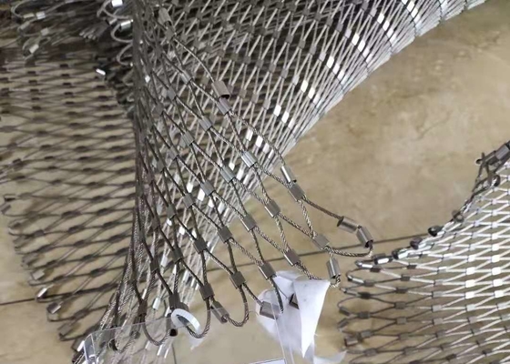 Cuerda de alambre de acero inoxidable flexible Mesh For Balustrade Or Railing 3,0 milímetros
