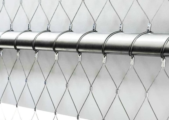 La cuerda de alambre de acero inoxidable flexible telegrafía la malla de acero del parque zoológico de la malla del cable de Mesh Stainless