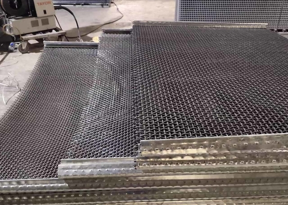 Malla de criba vibratoria de mina de alto contenido de carbono 65Mn 1.5mx2m