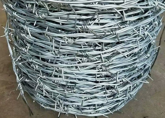 Alambre de púas de hierro galvanizado de plástico militar calibre 10 de 2,0 mm