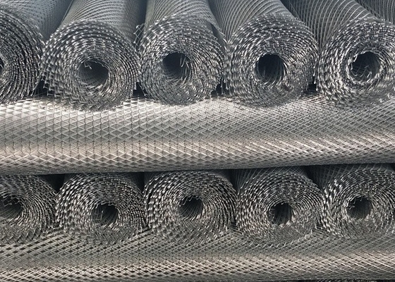 Forma de malla de diamante de malla de metal expandida recubierta de polvo de agujero