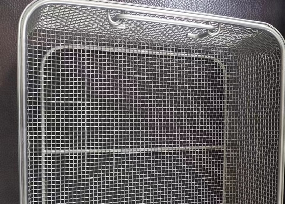 Alambre de acero inoxidable Mesh Storage Basket de la cocina 304 300x197x70m m