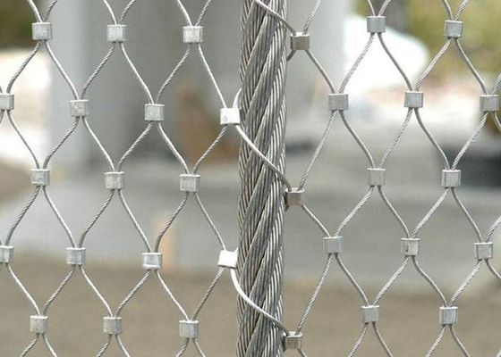 Cuerda de alambre de acero inoxidable de la venta 304 de la fábrica Mesh Woven Stainless Steel Rope Mesh For Zoo Mesh