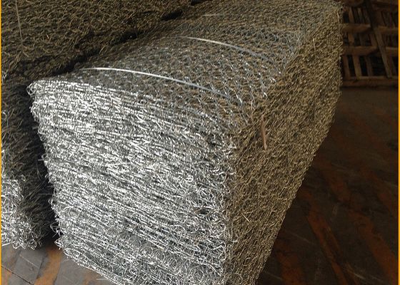 La manta concreta 6 x 2 x 1 M soldó con autógena cestas de Gabion del alambre hexagonales para la construcción de la pared