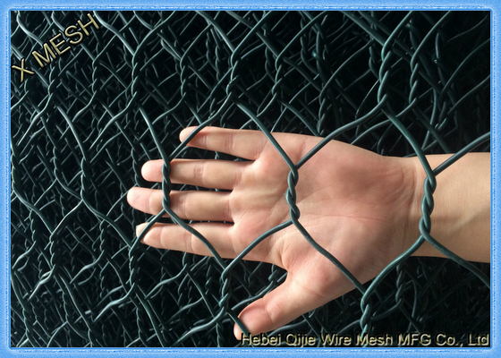 ASTM A 975 recubierto de PVC Gabion cestas doble trenzado malla malla Fit Riverbank