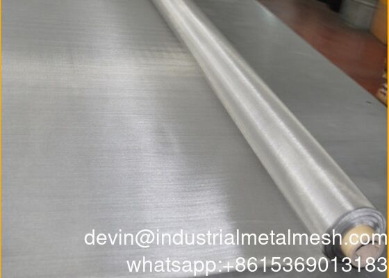 Malla de alambre de acero inoxidable de tejido liso 0.02-5.0mm Diámetro de alambre y 1-500 Mallas