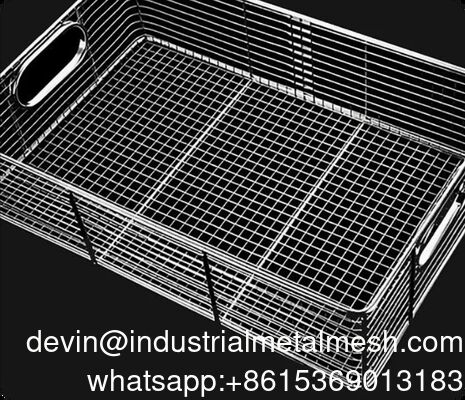 Cesta de acero inoxidable para esterilización Cesta con tratamiento de pulido electrolítico para laboratorio