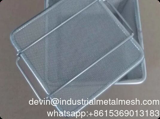 Cesta de malla de alambre tejido de acero inoxidable personalizada