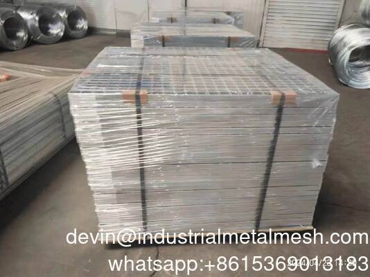 Rejilla de piso de acero industrial Brid y carretera personalizada profesional Rejilla de acero galvanizado en caliente Rejilla de acero inoxidable