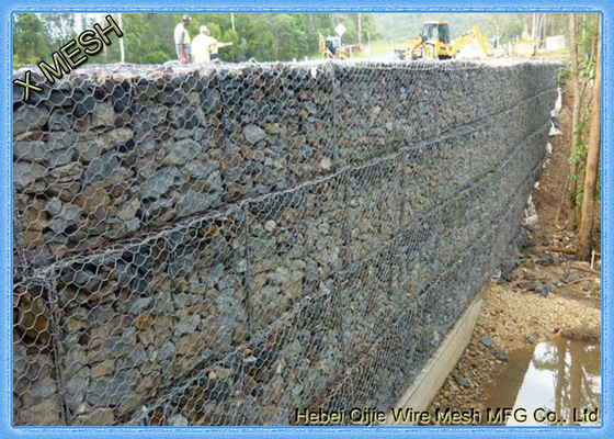 60X80m m, los 3mx1mx1m galvanizaron la caja/la cesta Gabion de Gabion del alambre de la piedra