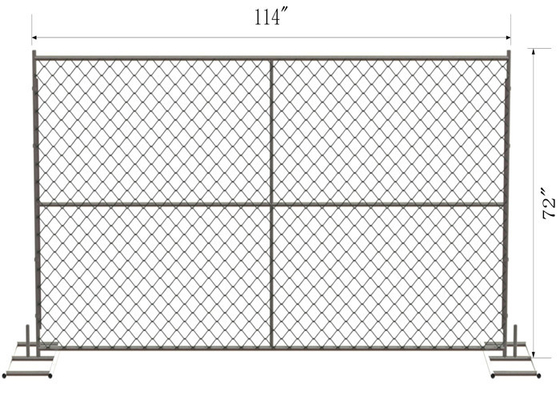 La tela americana 6 pie X de la cerca de la alambrada de los temporeros los paneles de la patrulla de 8 pies de perímetro galvanizó GAW