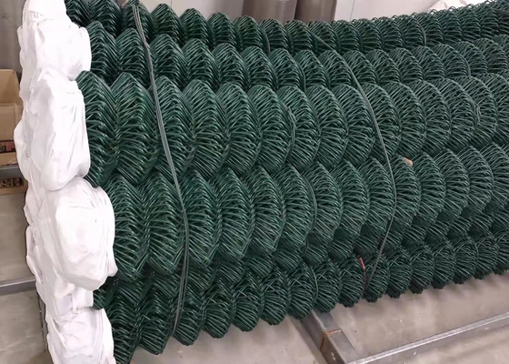 Malla de alambre de cadena revestida galvanizada amistosa del Pvc de Eco para el campo de la agricultura