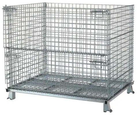Alambre de metal plegable industrial 500kg Mesh Basket